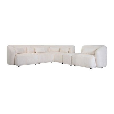 The DIAZ Corner Sofa Luxurious Design with Premium Fabric Best For Living Room | For Hotel | Wooden Base