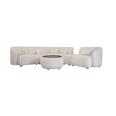 The DIAZ Corner Sofa Luxurious Design with Premium Fabric Best For Living Room | For Hotel | Wooden Base