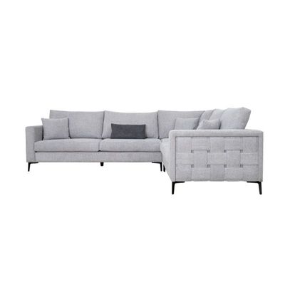The FRANCINE 5 Seater Sofa Luxurious Design with Premium Fabric Best For Living Room | For Hotel | Metal Base