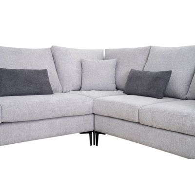 The FRANCINE 5 Seater Sofa Luxurious Design with Premium Fabric Best For Living Room | For Hotel | Metal Base