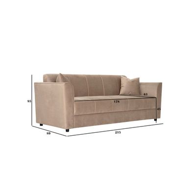 The LISBON 3 Seater Sofa Luxurious Design with Premium Fabric Best For Living Room | For Hotel | Plastic Leg