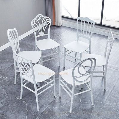 Maple Home Modern Plastic Dining Chair Stacking Bamboo Chair Armless Clear Stool Backrest Kitchen Living Wedding Event Reception Furniture