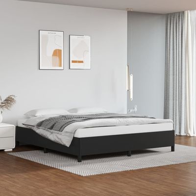 Bed Frame Black 180x200 cm King Faux Leather