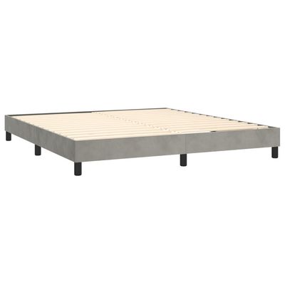 Bed Frame Light Grey 180x200 cm King Velvet