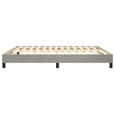 Bed Frame Light Grey 180x200 cm King Velvet