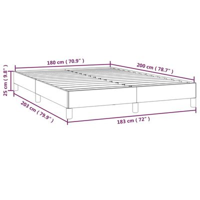 Bed Frame Cream 180x200 cm King Fabric