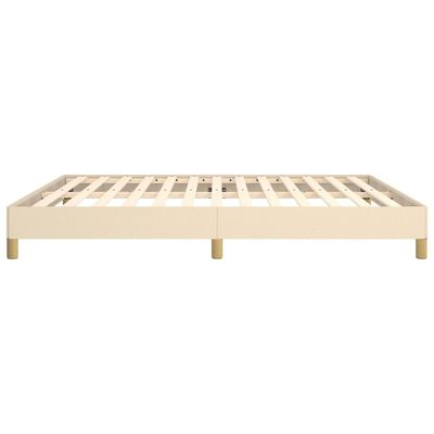 Bed Frame Cream 180x200 cm King Fabric