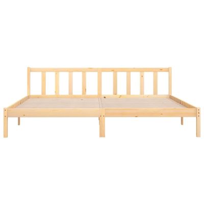 Bed Frame with Headboard Light Grey 180x200 cm King Fabric