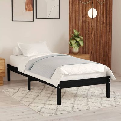 Bed Frame with Headboard Dark Grey 180x200 cm King Fabric