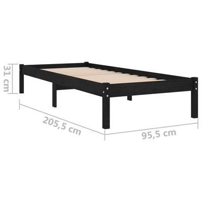 Bed Frame with Headboard Dark Grey 180x200 cm King Fabric