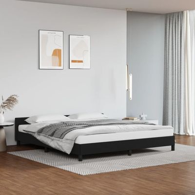 Bed Frame with Headboard Light Grey 180x200 cm King Velvet