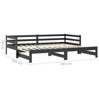 Day Bed Solid Pinewood 90x200 cm