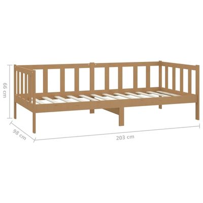 Pull-out Day Bed Solid Pinewood 2x