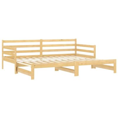 Bed Frame Grey Solid Wood Pine 90x200 cm