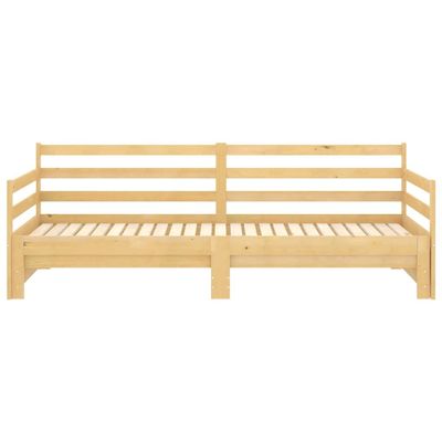 Bed Frame Grey Solid Wood Pine 90x200 cm