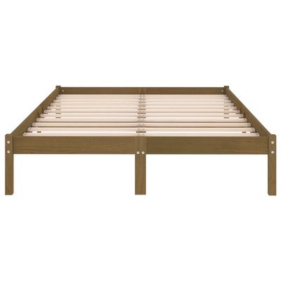 Bed Frame Honey Brown Solid Wood Pine 90x200 cm