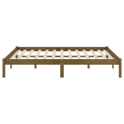 Bed Frame Honey Brown Solid Wood Pine 90x200 cm