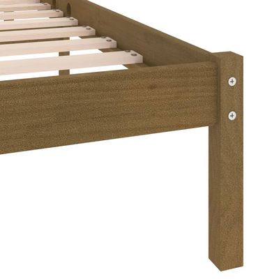 Bed Frame Honey Brown Solid Wood Pine 90x200 cm