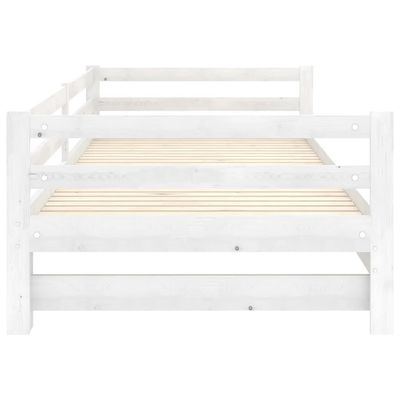 Bed Frame Black Solid Wood Pine 120x200 cm