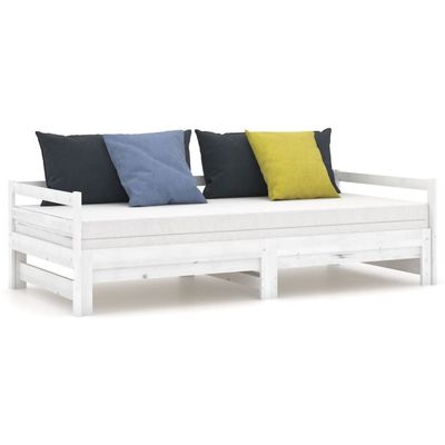 Bed Frame Black Solid Wood Pine 120x200 cm