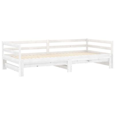 Bed Frame Black Solid Wood Pine 120x200 cm