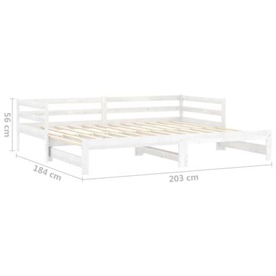 Bed Frame Black Solid Wood Pine 120x200 cm