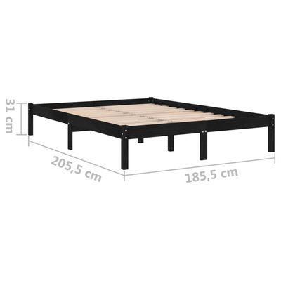 Bed Frame Solid Wood Pine 140x200 cm