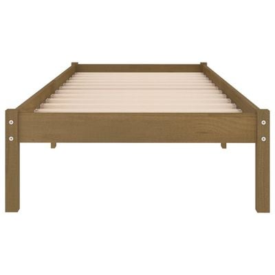 Bed Frame White Solid Wood Pine 140x200 cm