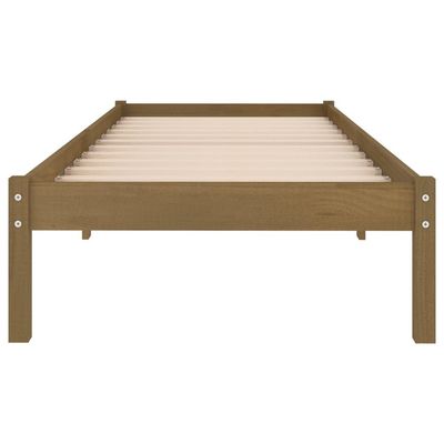 Bed Frame White Solid Wood Pine 140x200 cm