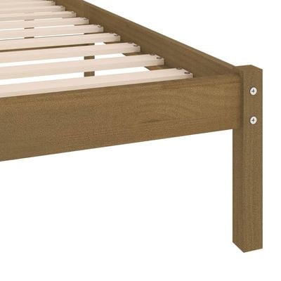 Bed Frame White Solid Wood Pine 140x200 cm