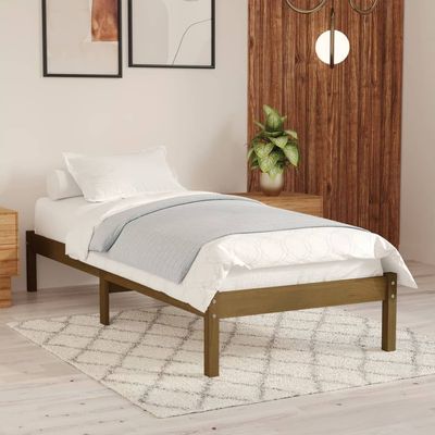 Bed Frame White Solid Wood Pine 140x200 cm