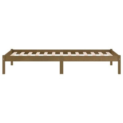 Bed Frame White Solid Wood Pine 140x200 cm