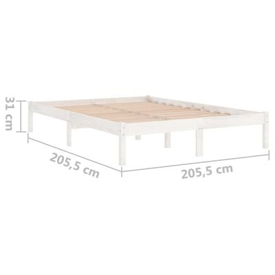 Bed Frame Grey Solid Wood Pine 140x200 cm