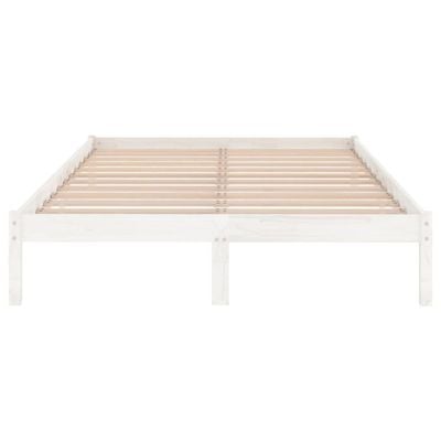 Bed Frame Grey Solid Wood Pine 140x200 cm