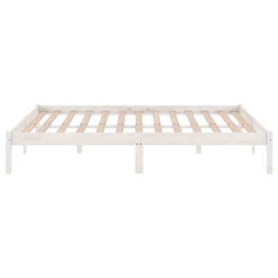 Bed Frame Grey Solid Wood Pine 140x200 cm
