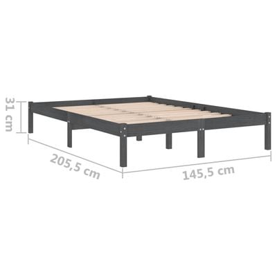 Bed Frame Solid Wood Pine 160x200 cm