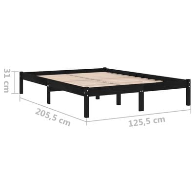 Bed Frame White Solid Wood Pine 160x200 cm