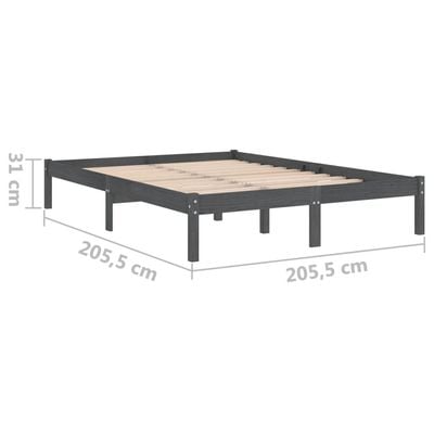 Bed Frame Solid Wood 180x200 cm King Size