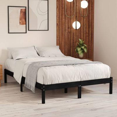 Bed Frame White Solid Wood 180x200 cm King Size