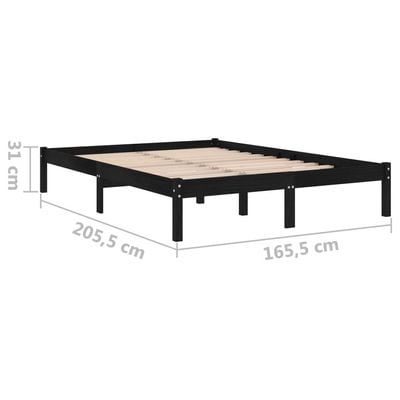 Bed Frame White Solid Wood 180x200 cm King Size