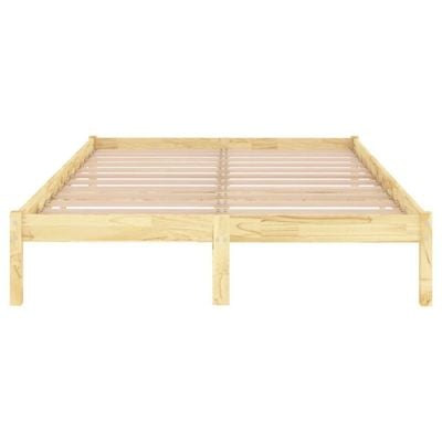 Bed Frame Grey Solid Wood 180x200 cm King Size