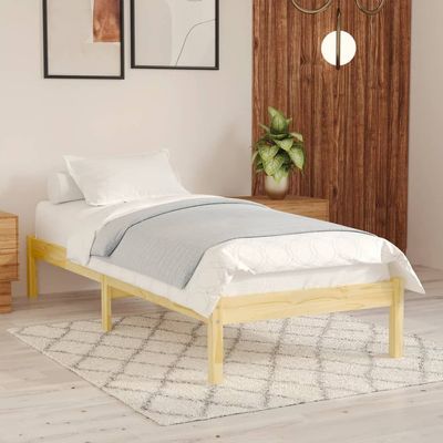 Bed Frame Honey Brown Solid Wood Pine 200x200 cm