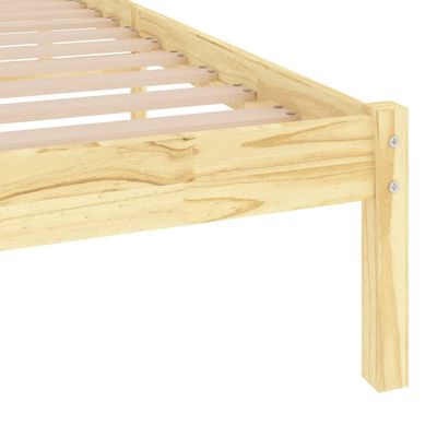 Bed Frame Honey Brown Solid Wood Pine 200x200 cm