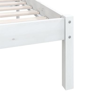 Bed Frame Solid Pinewood 90x200 cm