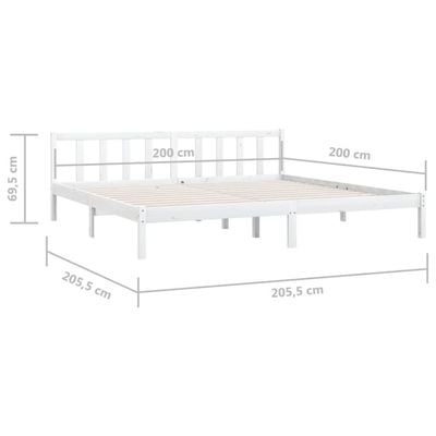 Bed Frame Solid Pinewood 90x200 cm