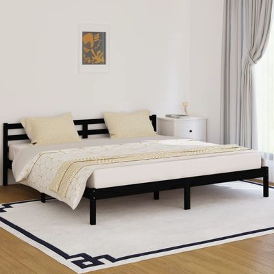 Bed Frame White Solid Pinewood 90x200 cm