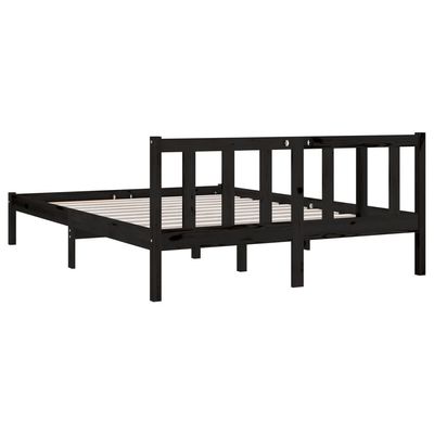 Bed Frame Grey Solid Pinewood 90x200 cm