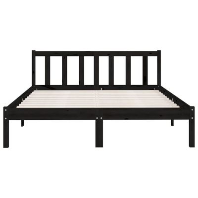 Bed Frame Grey Solid Pinewood 90x200 cm