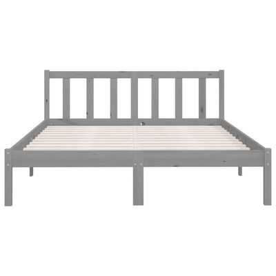 Bed Frame White Solid Pinewood 120x200 cm