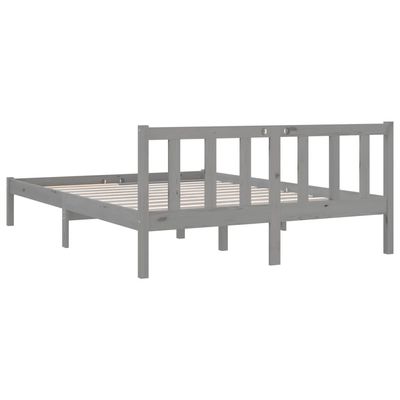 Bed Frame White Solid Pinewood 120x200 cm